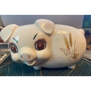 Vintage Ceramic Napkin Holder, Letter Holder Wheat Design READ